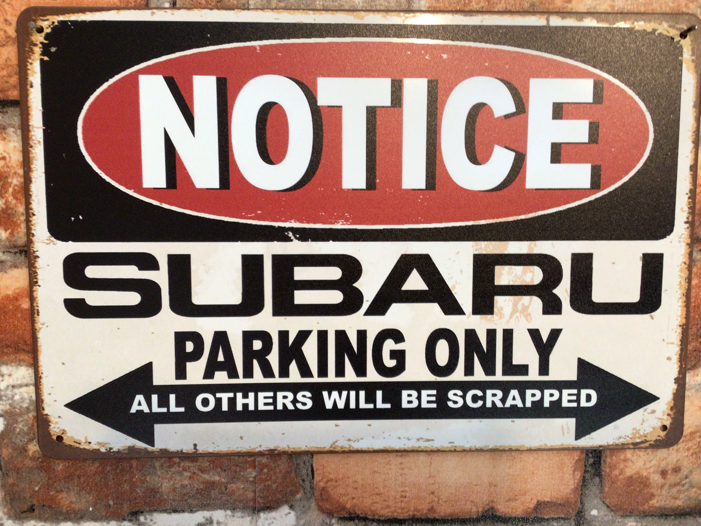 12"x8" Vintage Style "Subaru Parking Only" Sign Makes a Great Gift!
