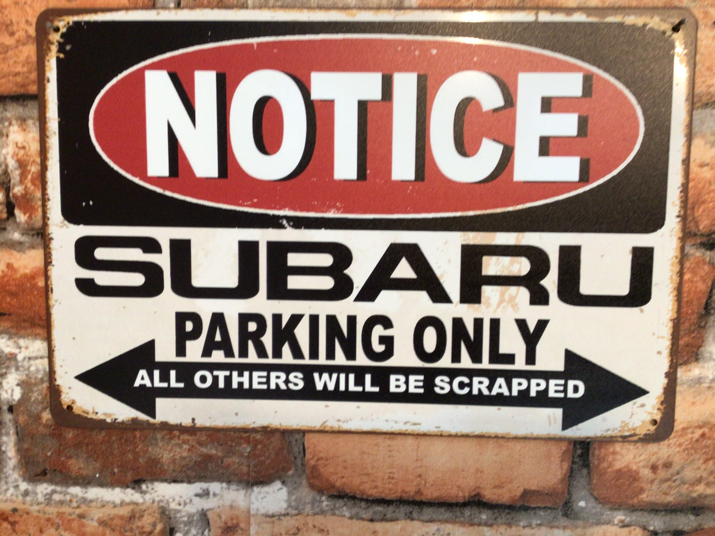 12"x8" Vintage Style "Subaru Parking Only" Sign Makes a Great Gift!
