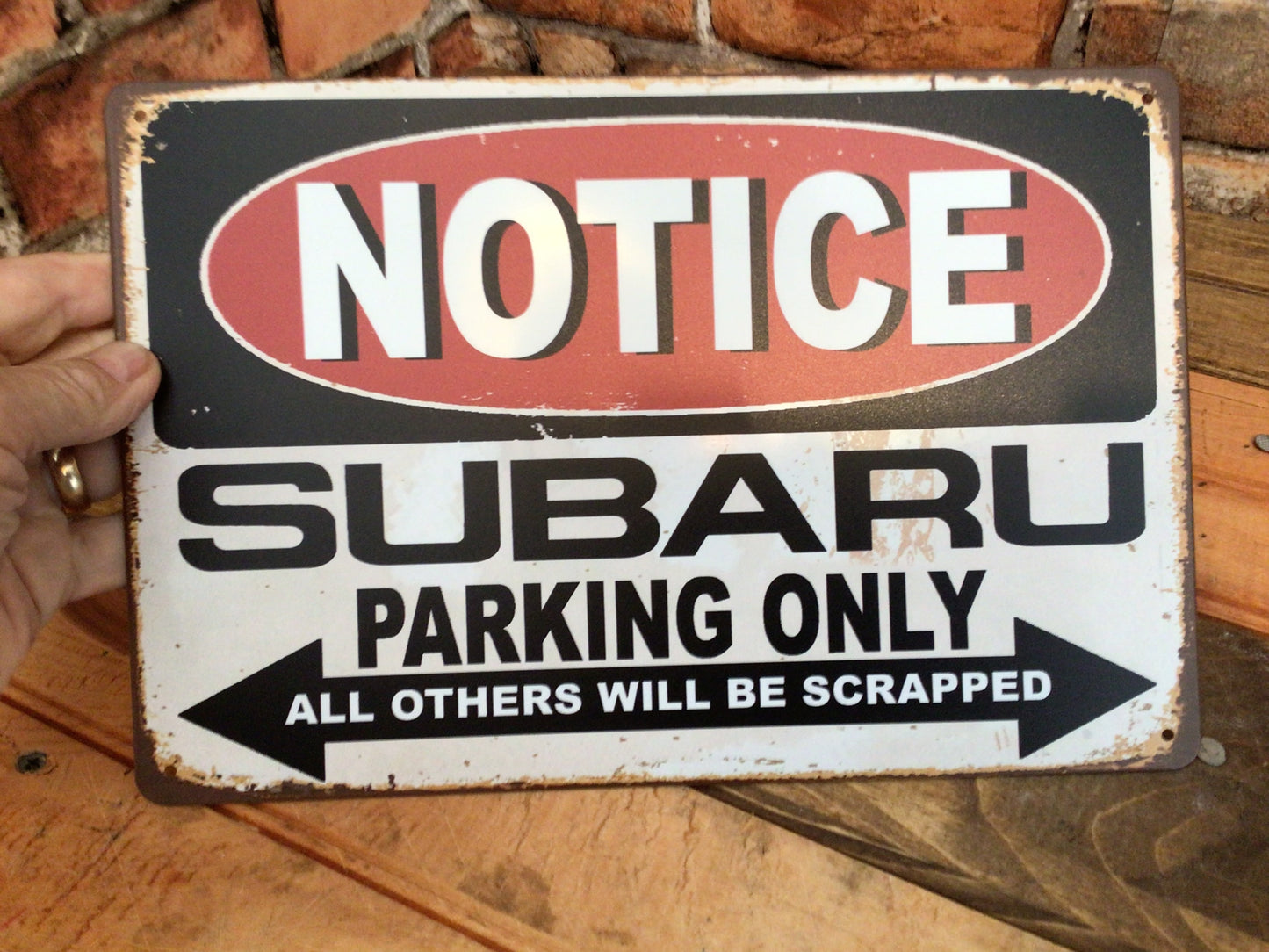 12"x8" Vintage Style "Subaru Parking Only" Sign Makes a Great Gift!