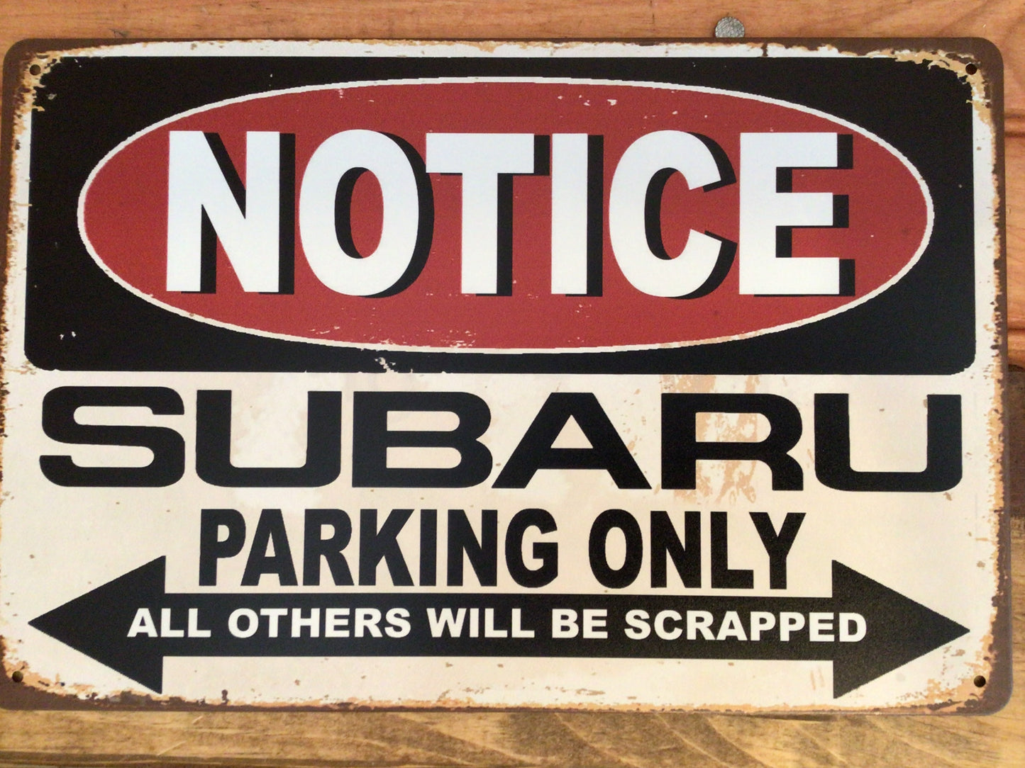 12"x8" Vintage Style "Subaru Parking Only" Sign Makes a Great Gift!