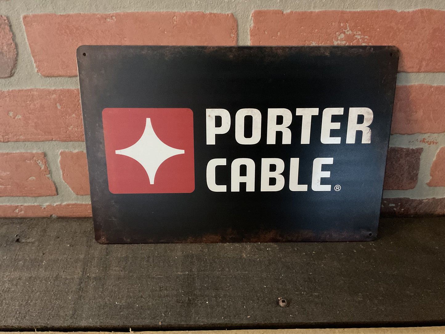8"X12" Vintage Patina Style 12 Porta Cable Tools Advertising Sign