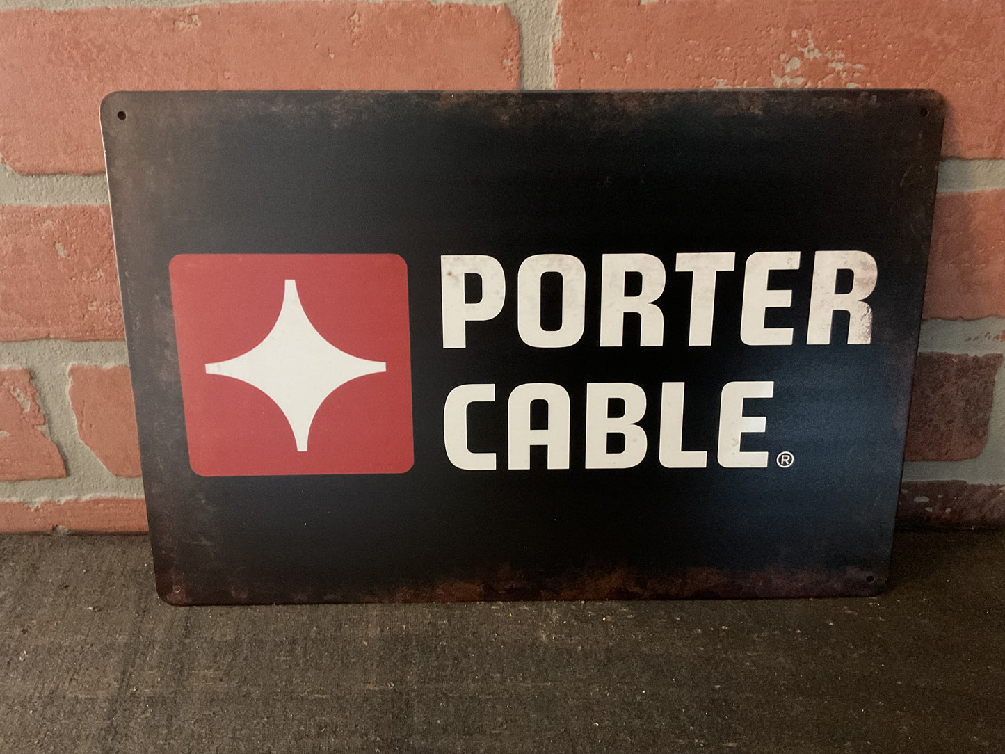 8"X12" Vintage Patina Style 12 Porta Cable Tools Advertising Sign