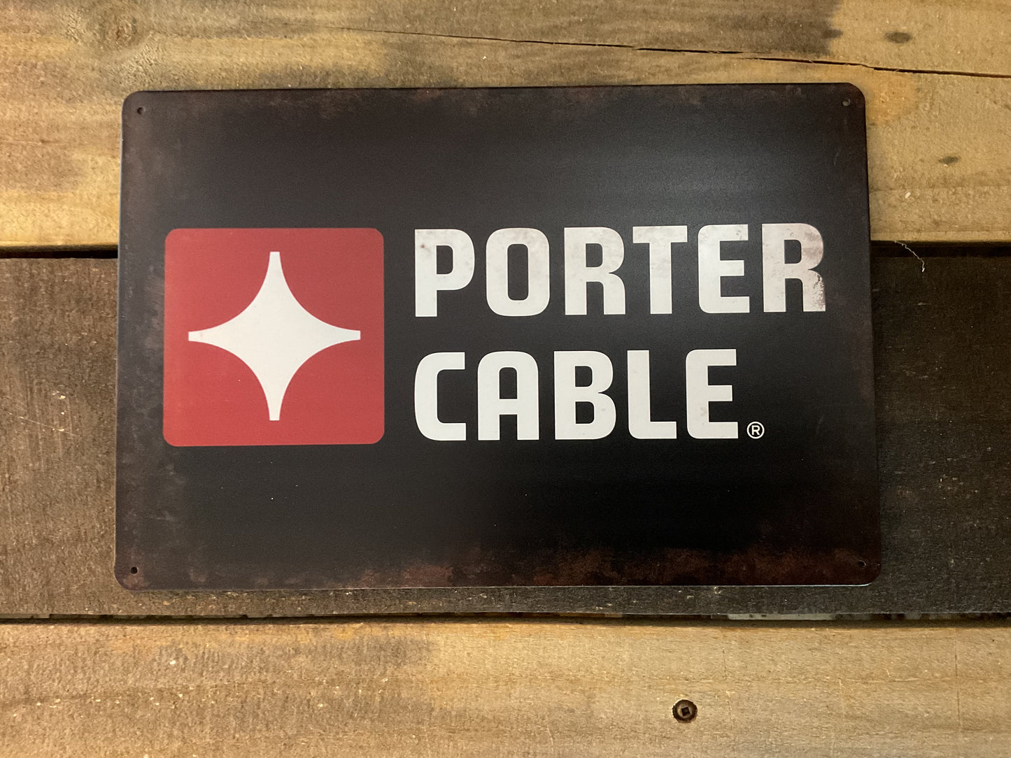 8"X12" Vintage Patina Style 12 Porta Cable Tools Advertising Sign