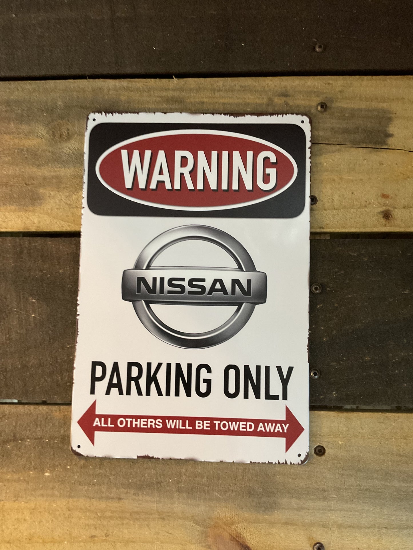 12"x8" Warning: "Nissan Parking Only" Sign.... Makes a Great gift