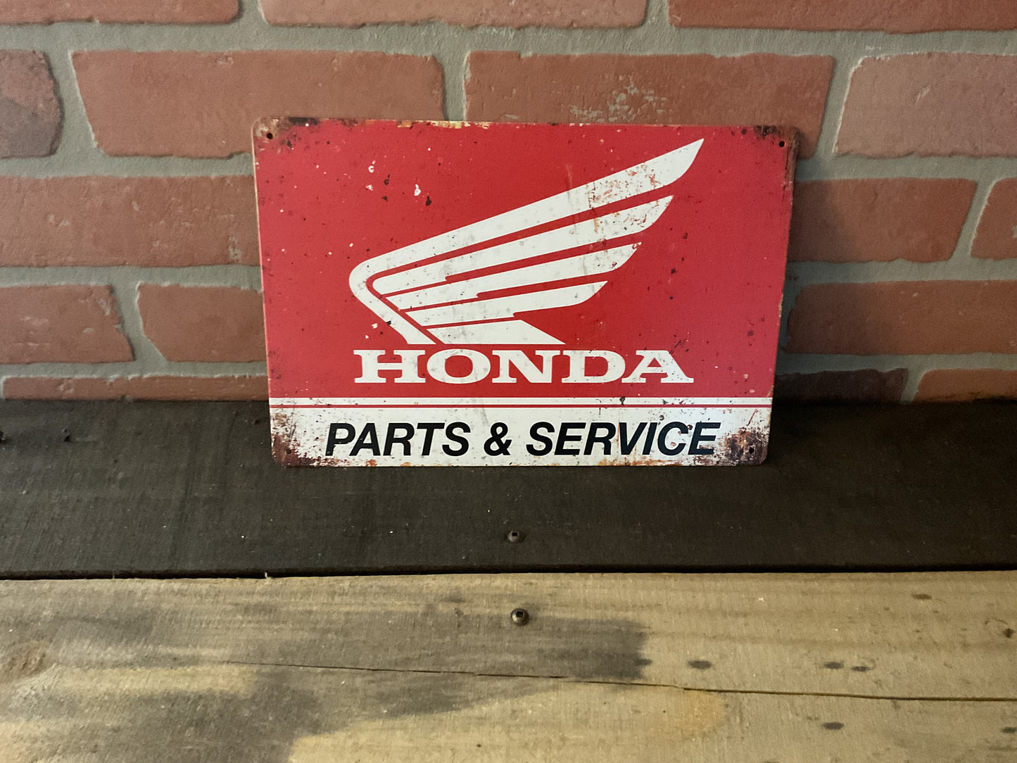 8"x10" Vintage Patina Style Honda "Parts and Service" Sign