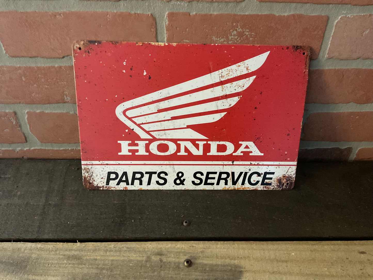 8"x10" Vintage Patina Style Honda "Parts and Service" Sign