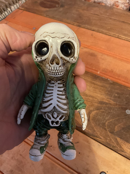 Really Cool 5" Steampunk Style Acrylic Resin Skeleton Kid. Makes a Great Gift!