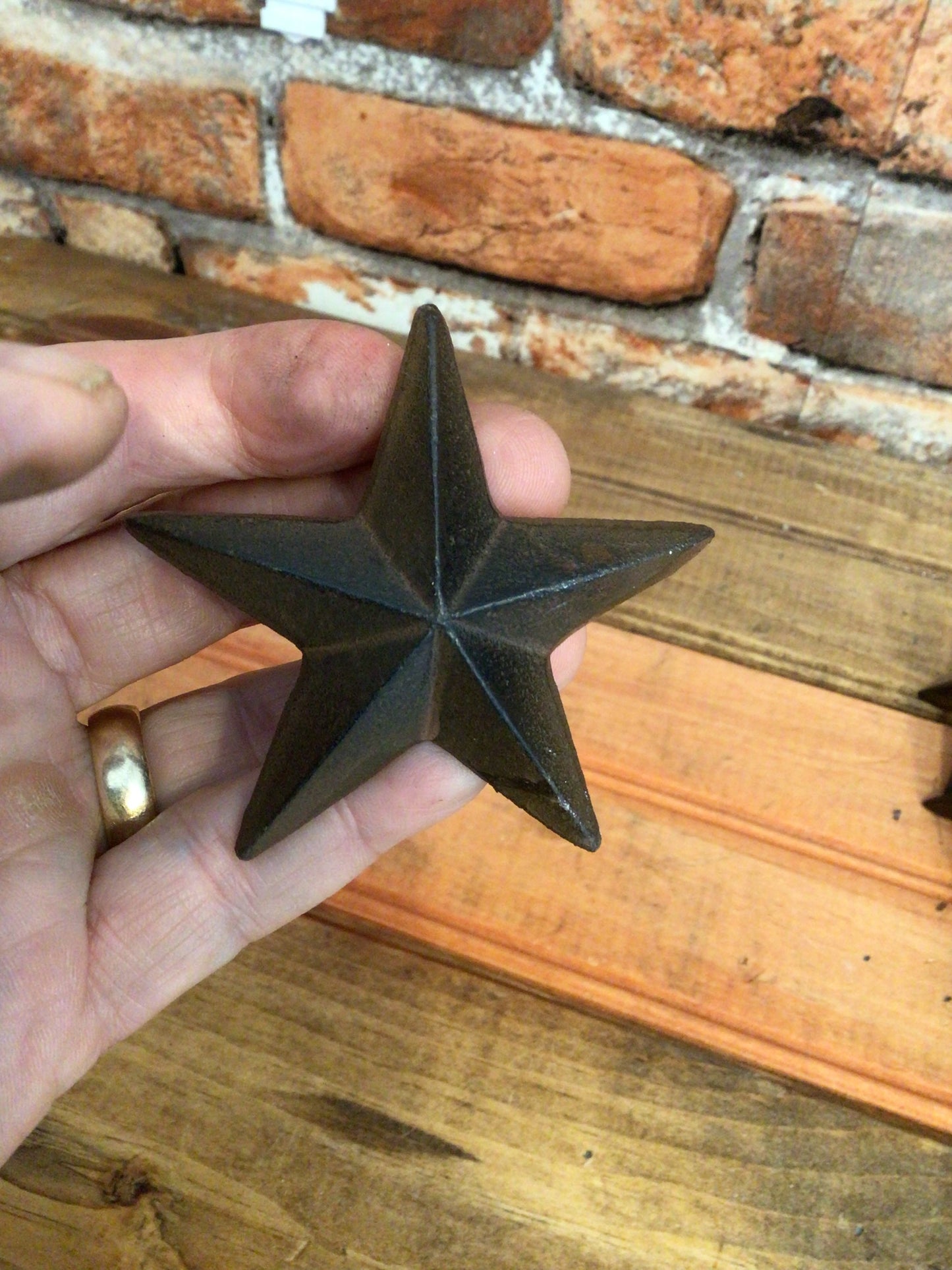 Set of 6 Rustic Style Cast Iron Star Shaped Cabinet/ Drawer Pulls