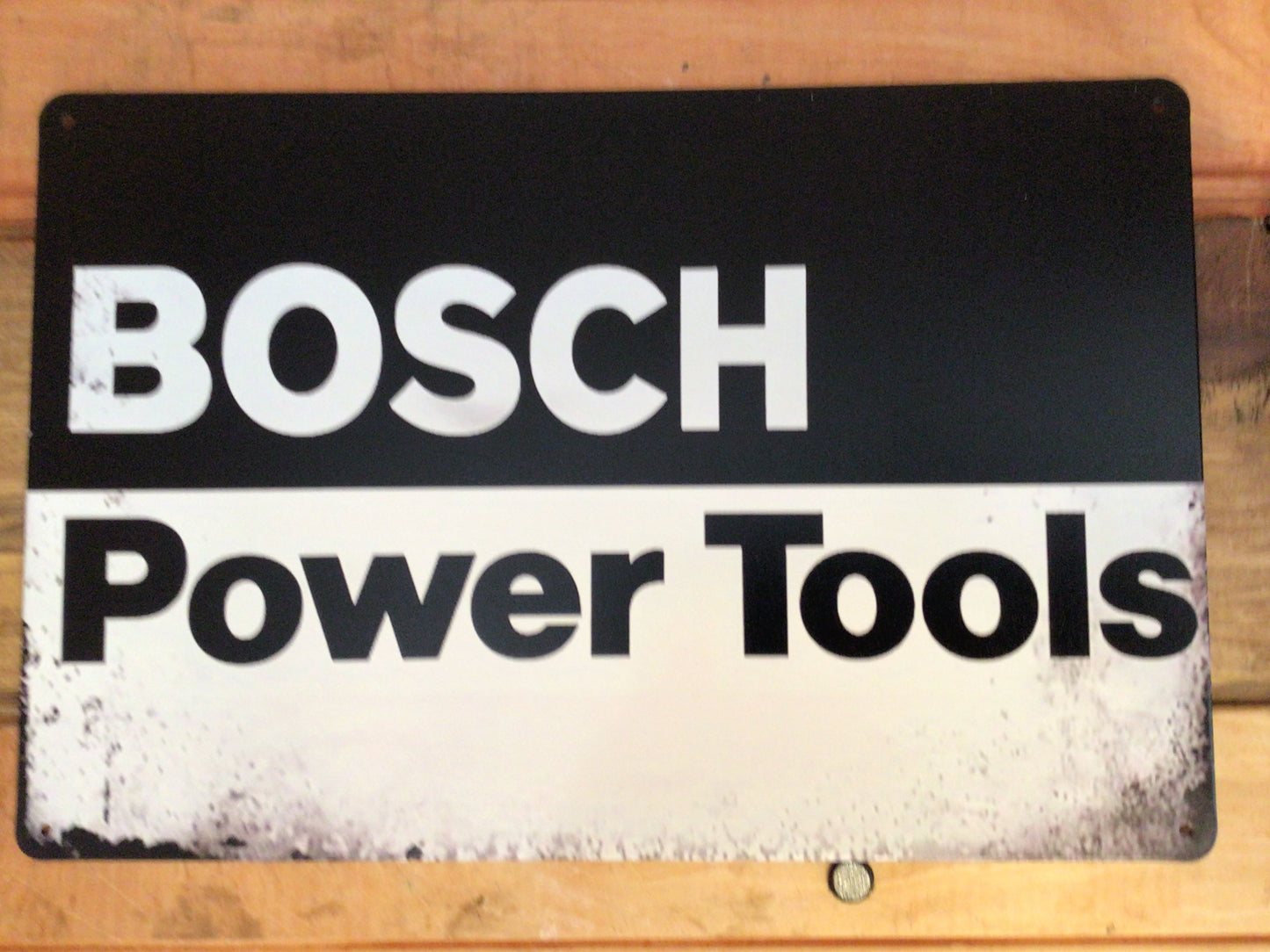12"x8" Vintage Style "Bosch Power Tools" Advertising Sign.