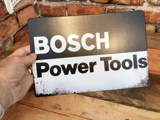 12"x8" Vintage Style "Bosch Power Tools" Advertising Sign.