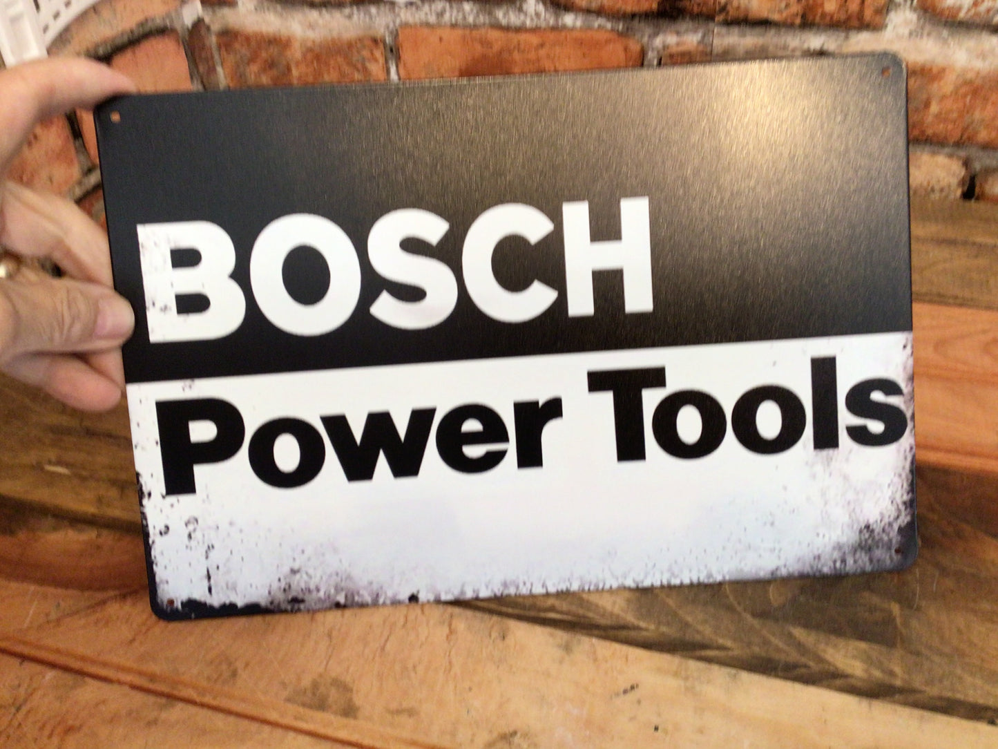 12"x8" Vintage Style "Bosch Power Tools" Advertising Sign.