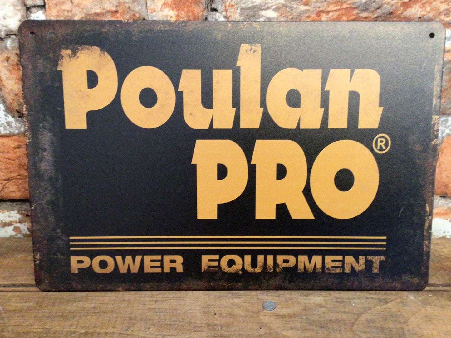 12"x8" Vintage Style "Poulan PRO" Power Equipment Advertising Sign.
