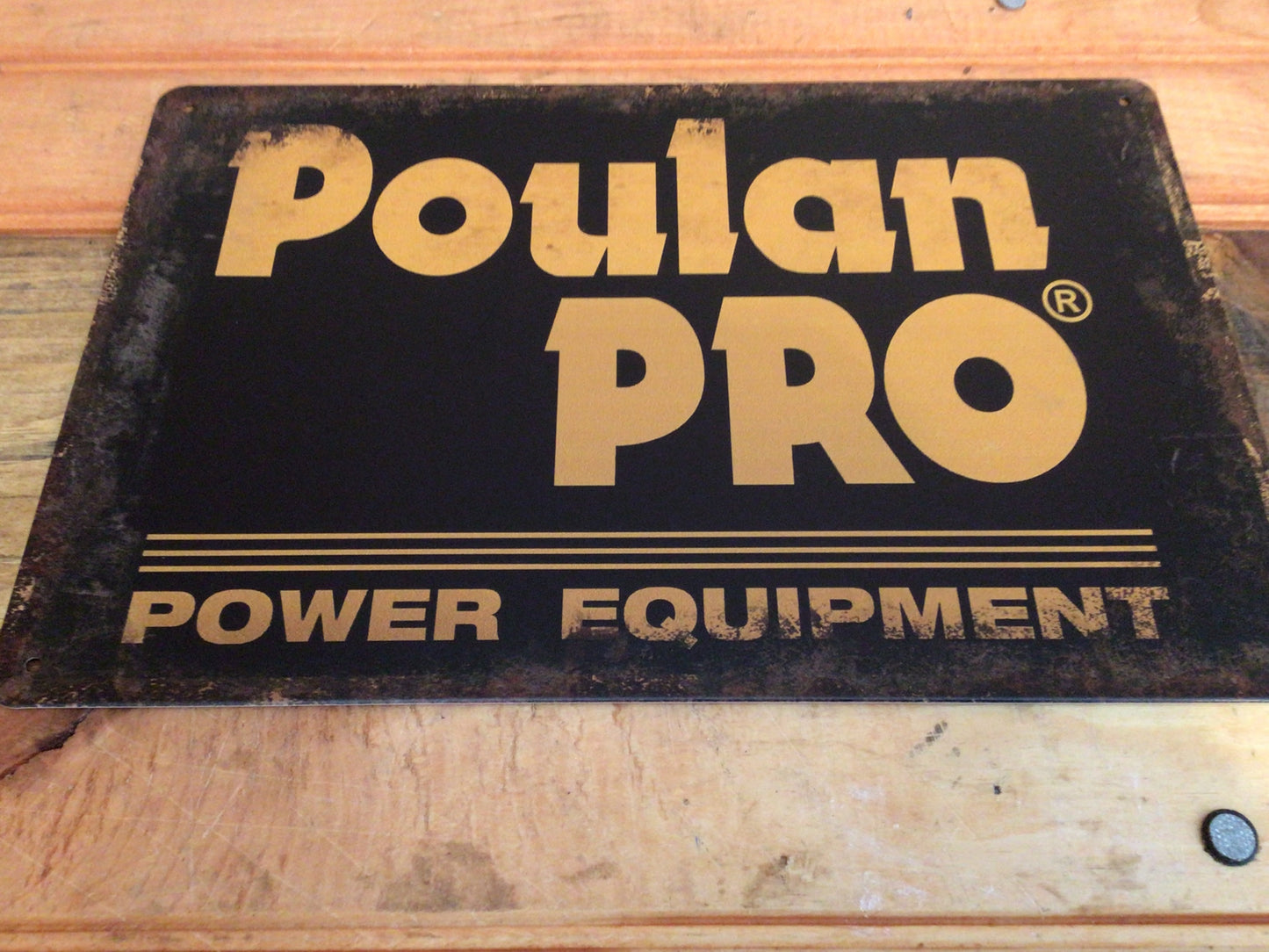 12"x8" Vintage Style "Poulan PRO" Power Equipment Advertising Sign.