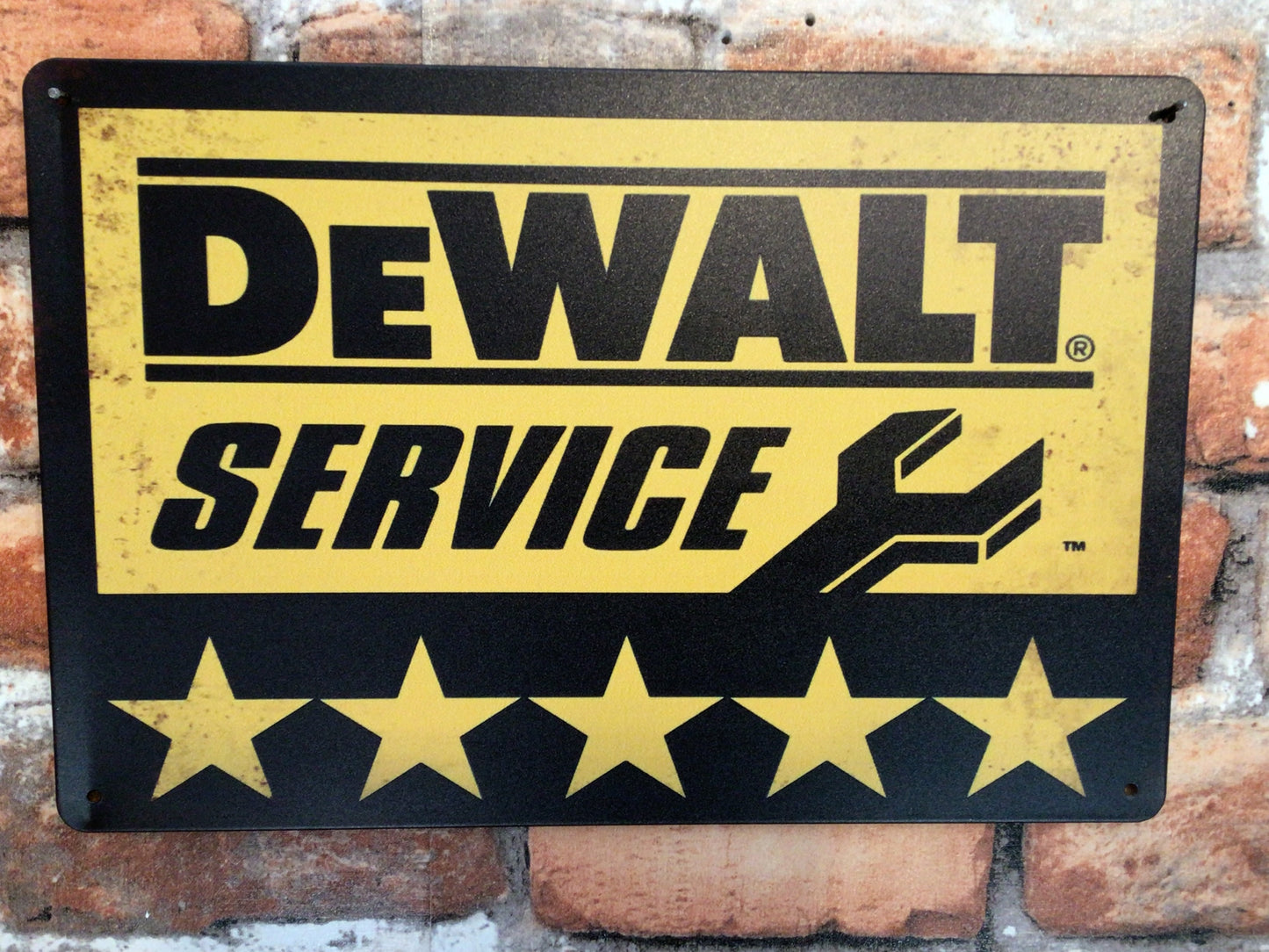 12"x 8" Vintage Style "DeWalt Service" Advertising Sign