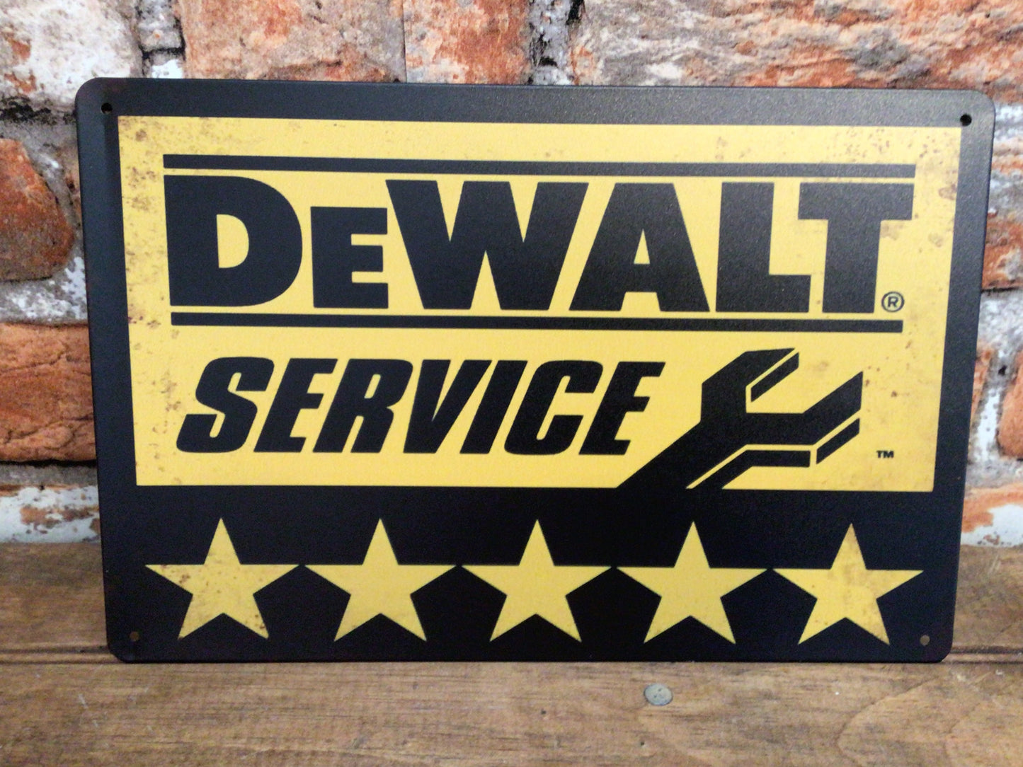 12"x 8" Vintage Style "DeWalt Service" Advertising Sign