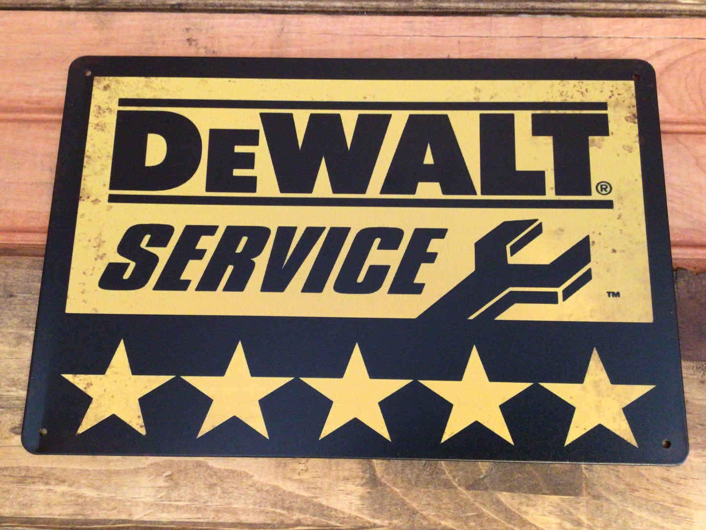 12"x 8" Vintage Style "DeWalt Service" Advertising Sign