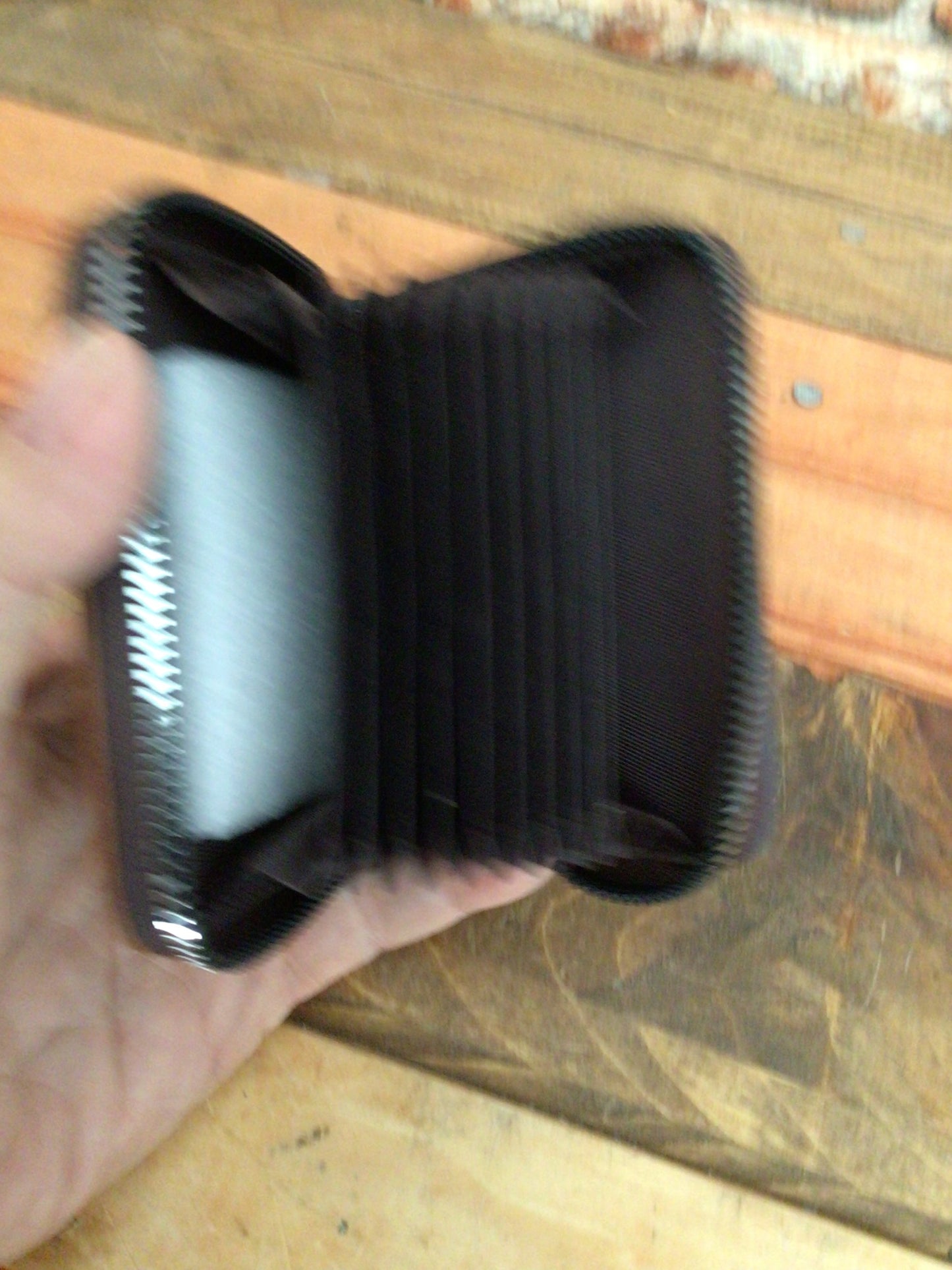 Blue & Brown Smaller "Easy Fit" Leather Wallet W/Credit Card Slots/ Coin Pouch