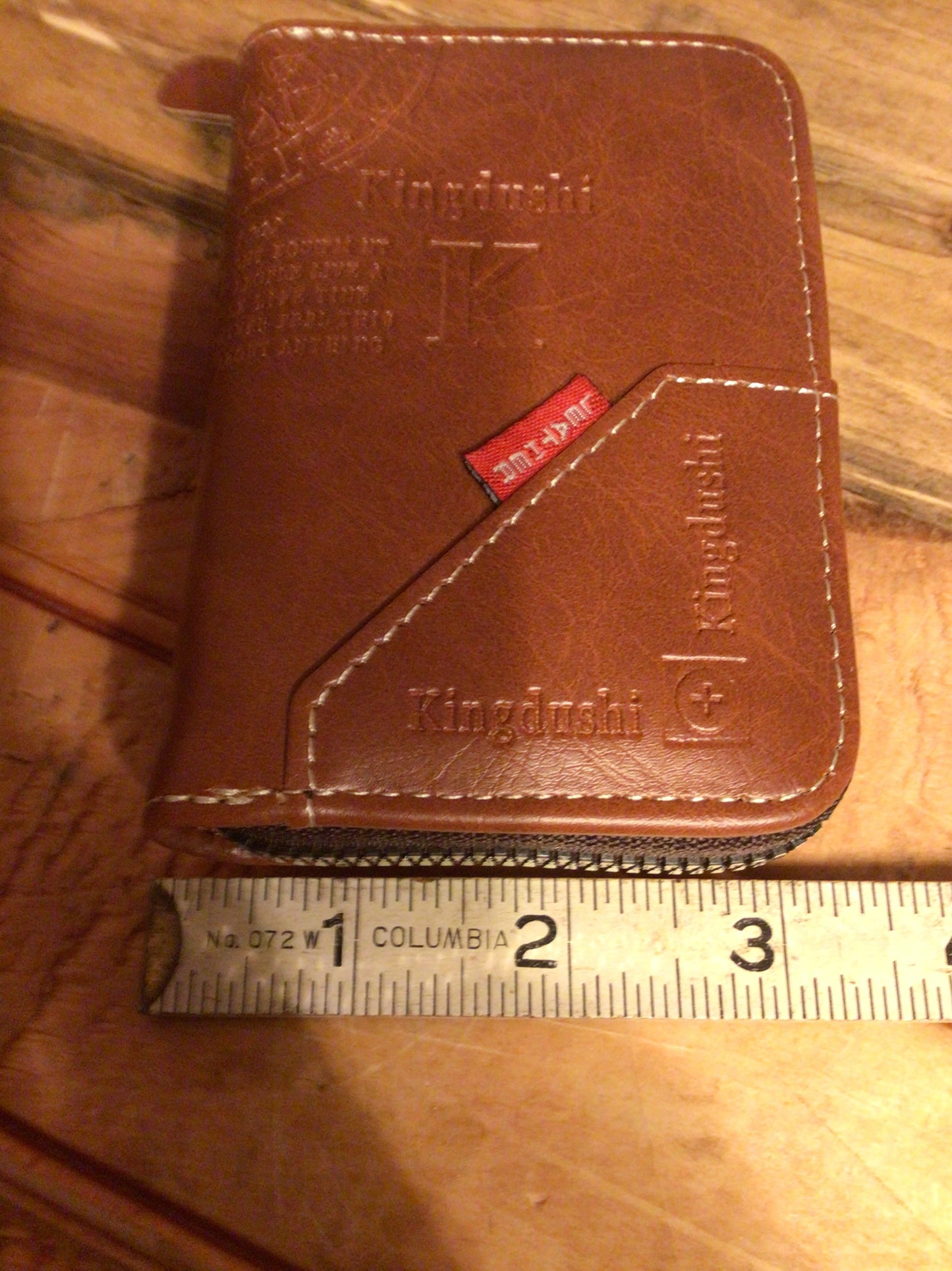 Smaller All Brown "Easy Fit" Leather Wallet W/ 9 Credit Card Slots &Coin Pouch
