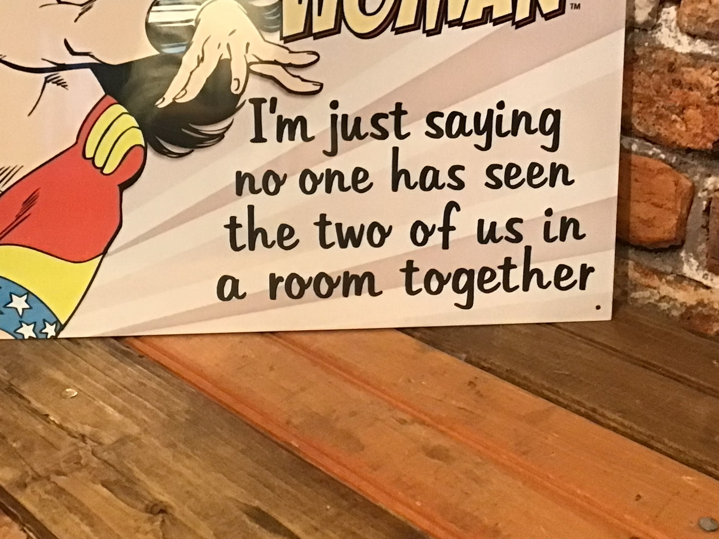 Large 16"x13" Vintage Style "I'm not saying I'm Wonder Women but..." Sign Gift!