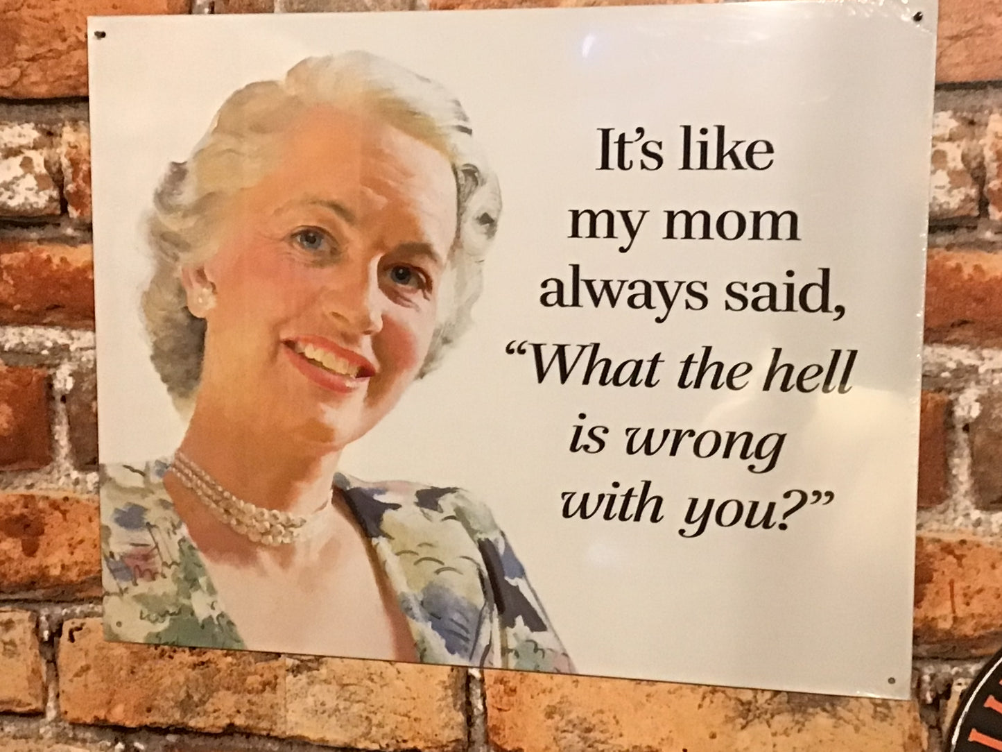 Large 16"x13" Vintage Style "It's like my mom always said"...Tin Sign