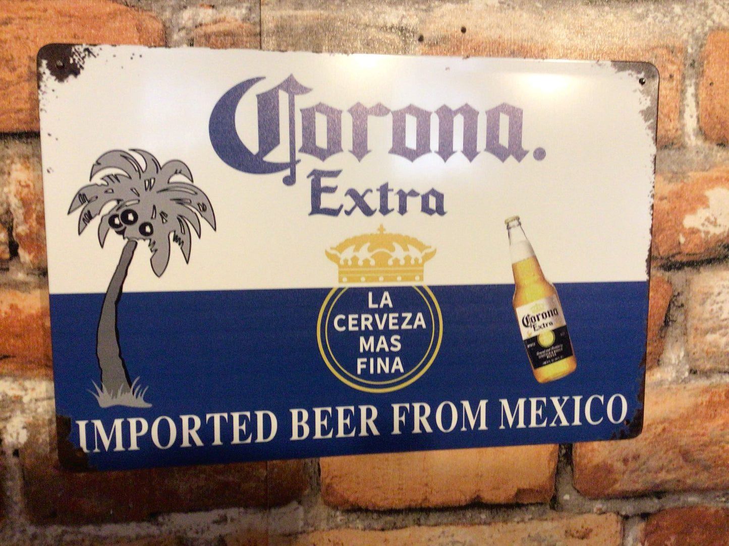 12"x8" Retro Style "Corona Extra" Beer Advertising Sign. Makes a Great Gift!