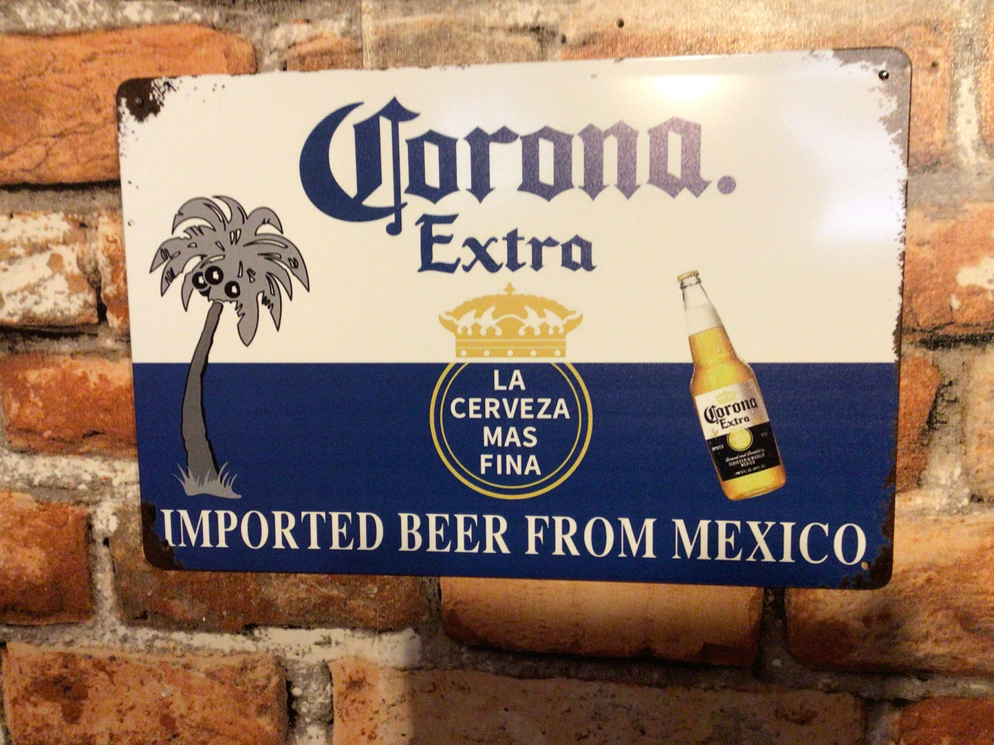 12"x8" Retro Style "Corona Extra" Beer Advertising Sign. Makes a Great Gift!