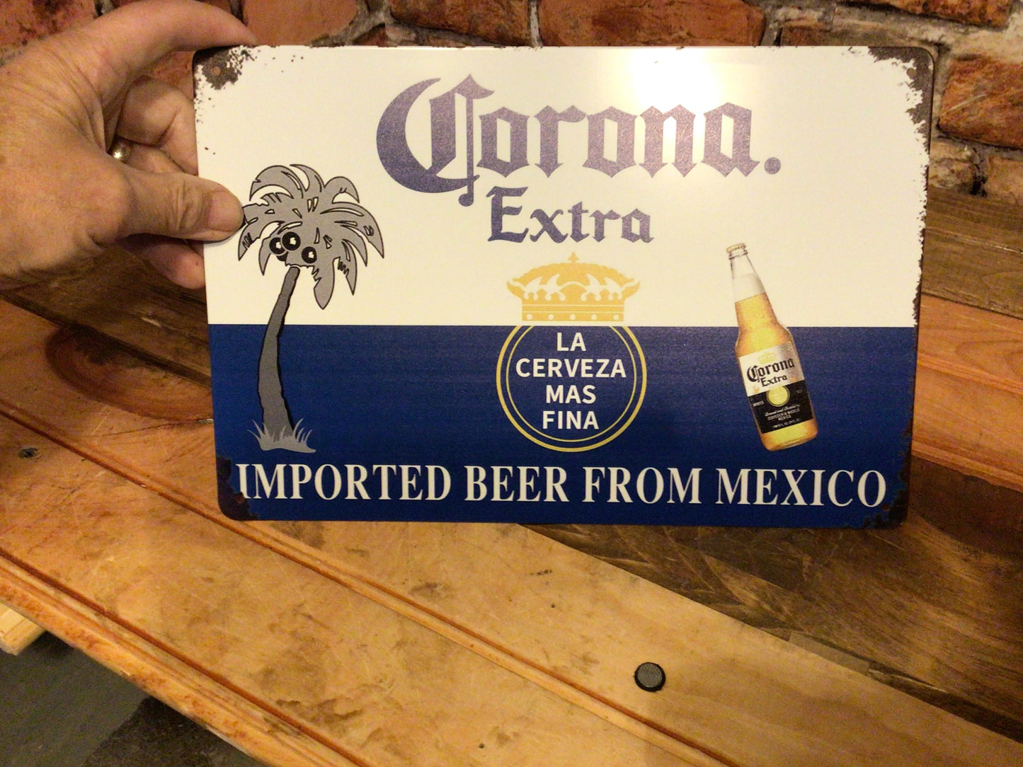 12"x8" Retro Style "Corona Extra" Beer Advertising Sign. Makes a Great Gift!
