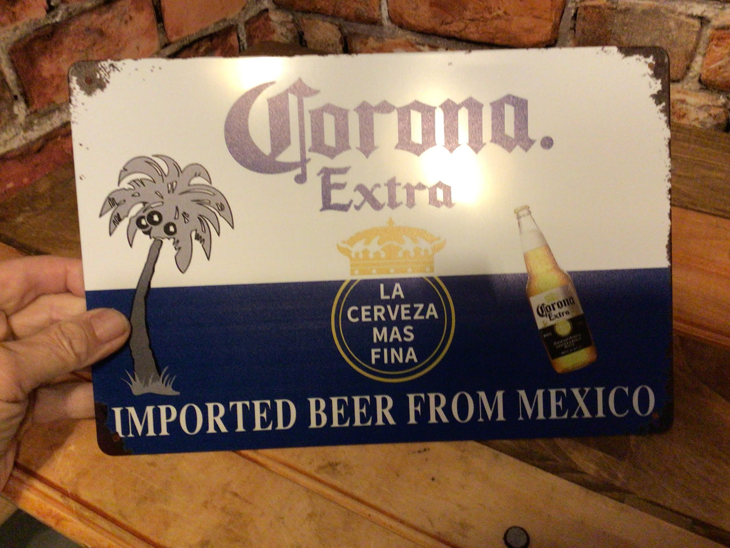 12"x8" Retro Style "Corona Extra" Beer Advertising Sign. Makes a Great Gift!