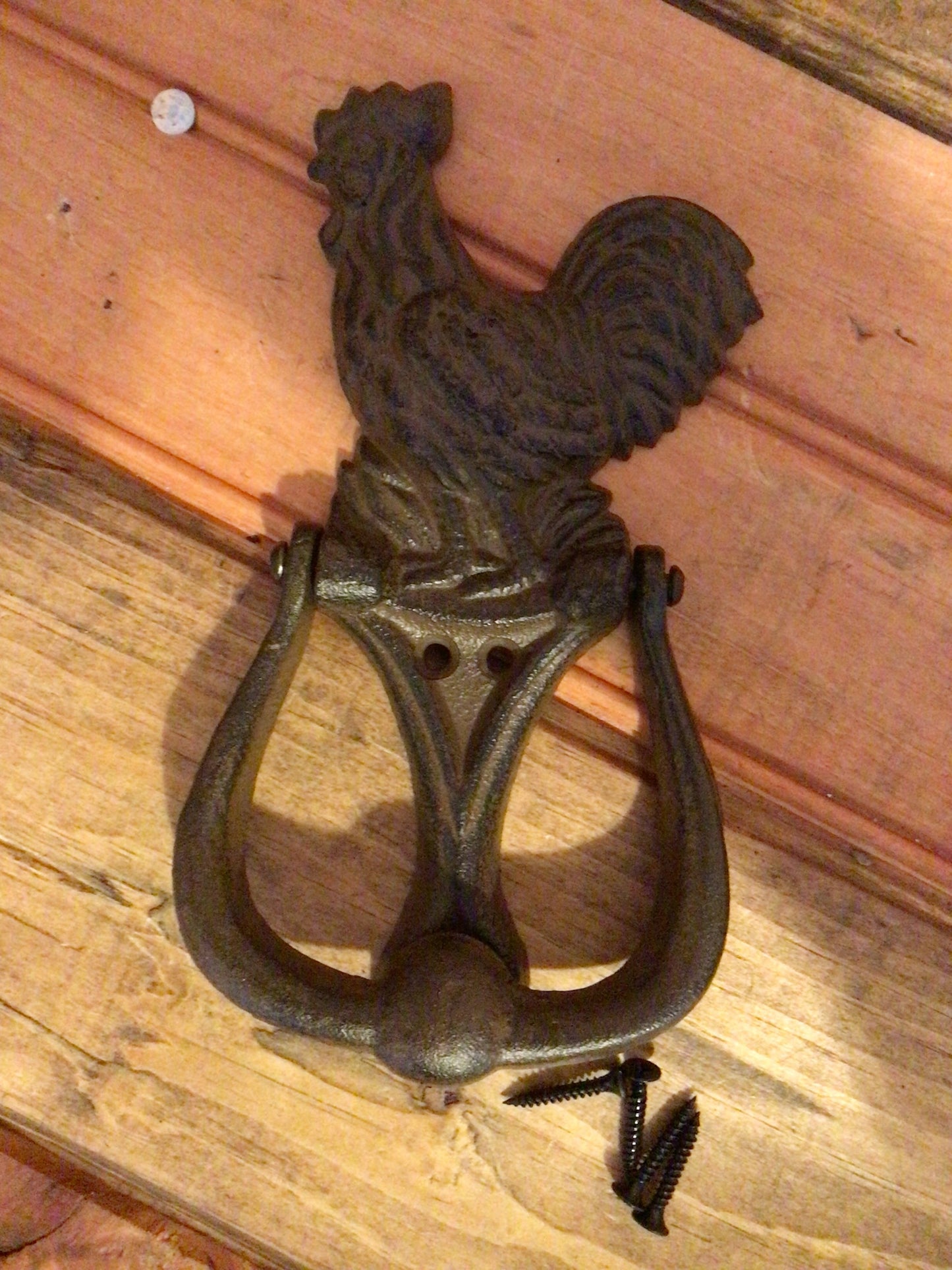 Rustic Style Country Rooster Door Knocker...Makes a Great Gift!