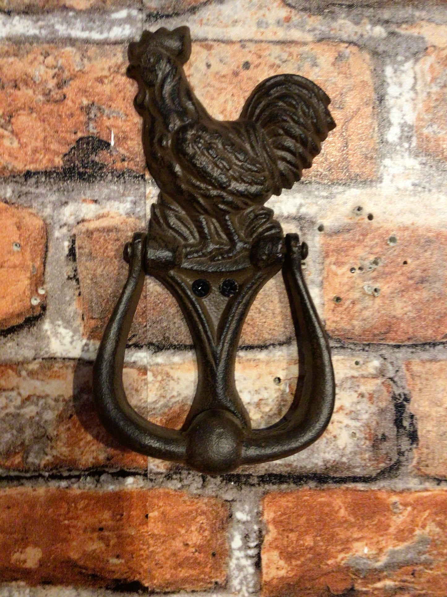 Rustic Style Country Rooster Door Knocker...Makes a Great Gift!