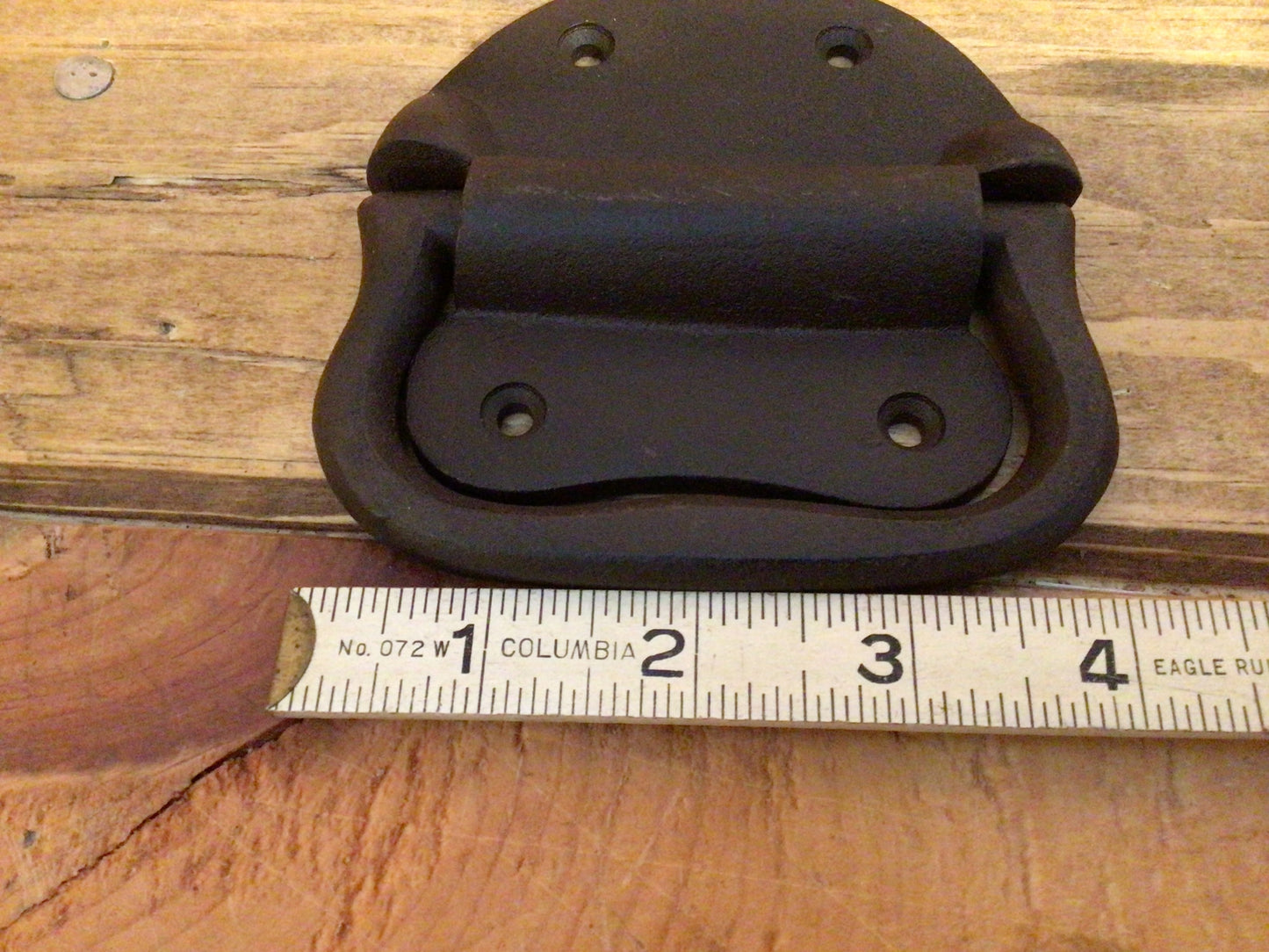 Set of 2 LARGE Cast Iron Trunk Handles w/screws Great Rustic Home Decor