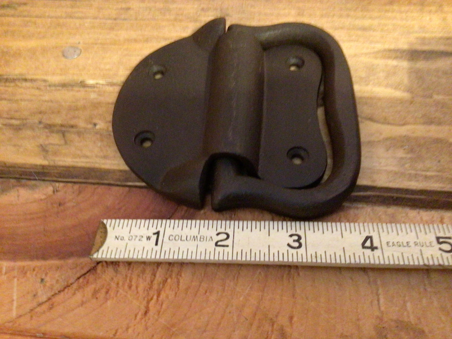 Set of 2 LARGE Cast Iron Trunk Handles w/screws Great Rustic Home Decor