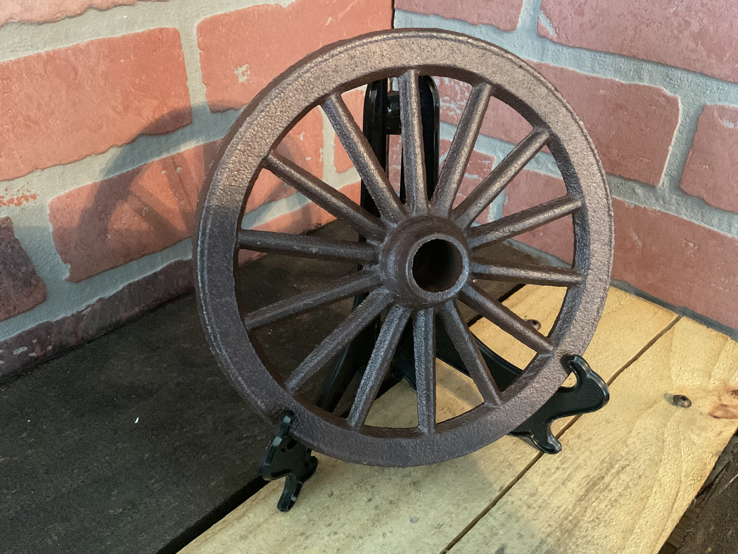 6" Rustic Style Cast Iron Wagon Wheel. Great Home Decor. Perfect New Home Gift!