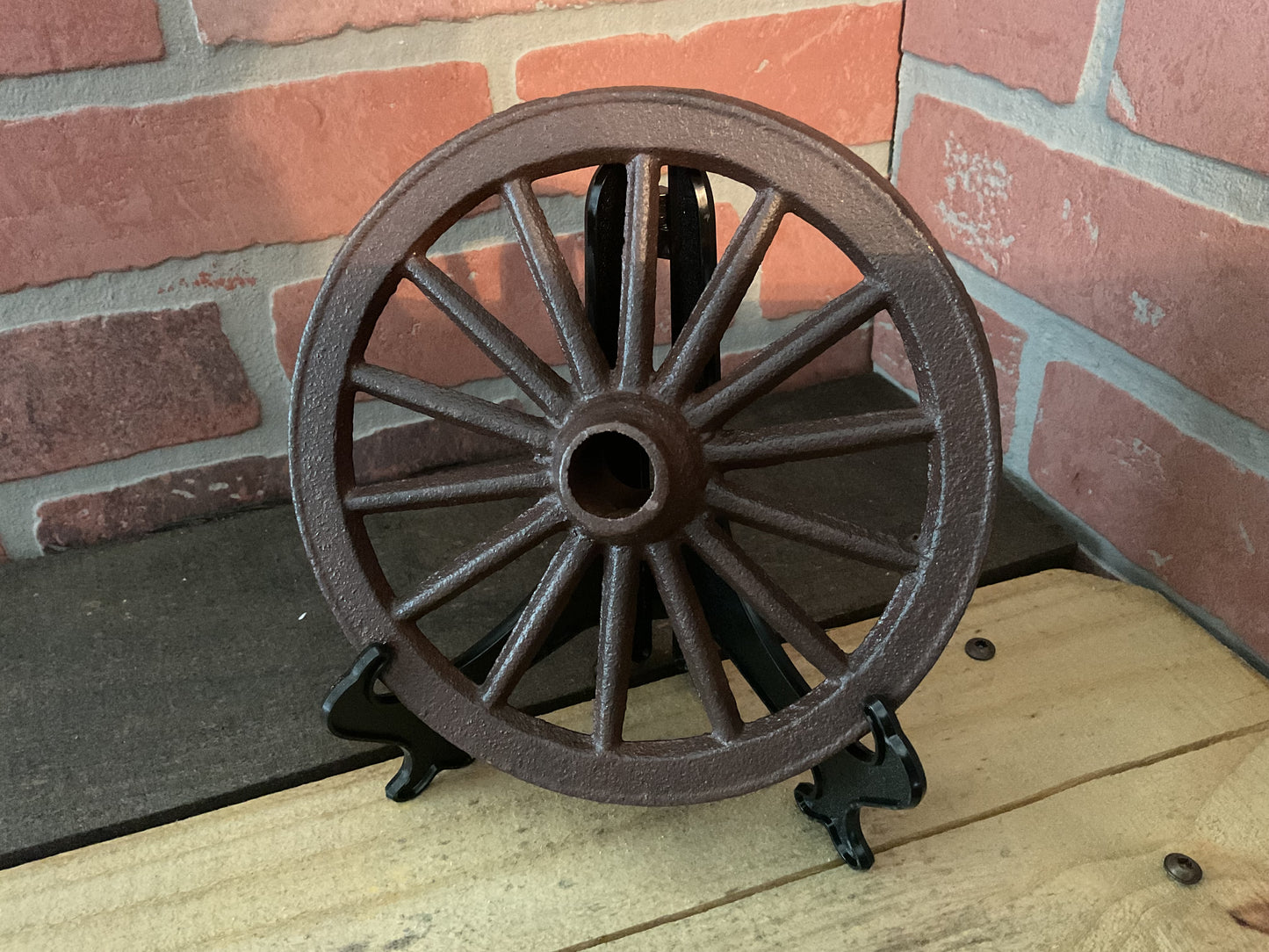 6" Rustic Style Cast Iron Wagon Wheel. Great Home Decor. Perfect New Home Gift!