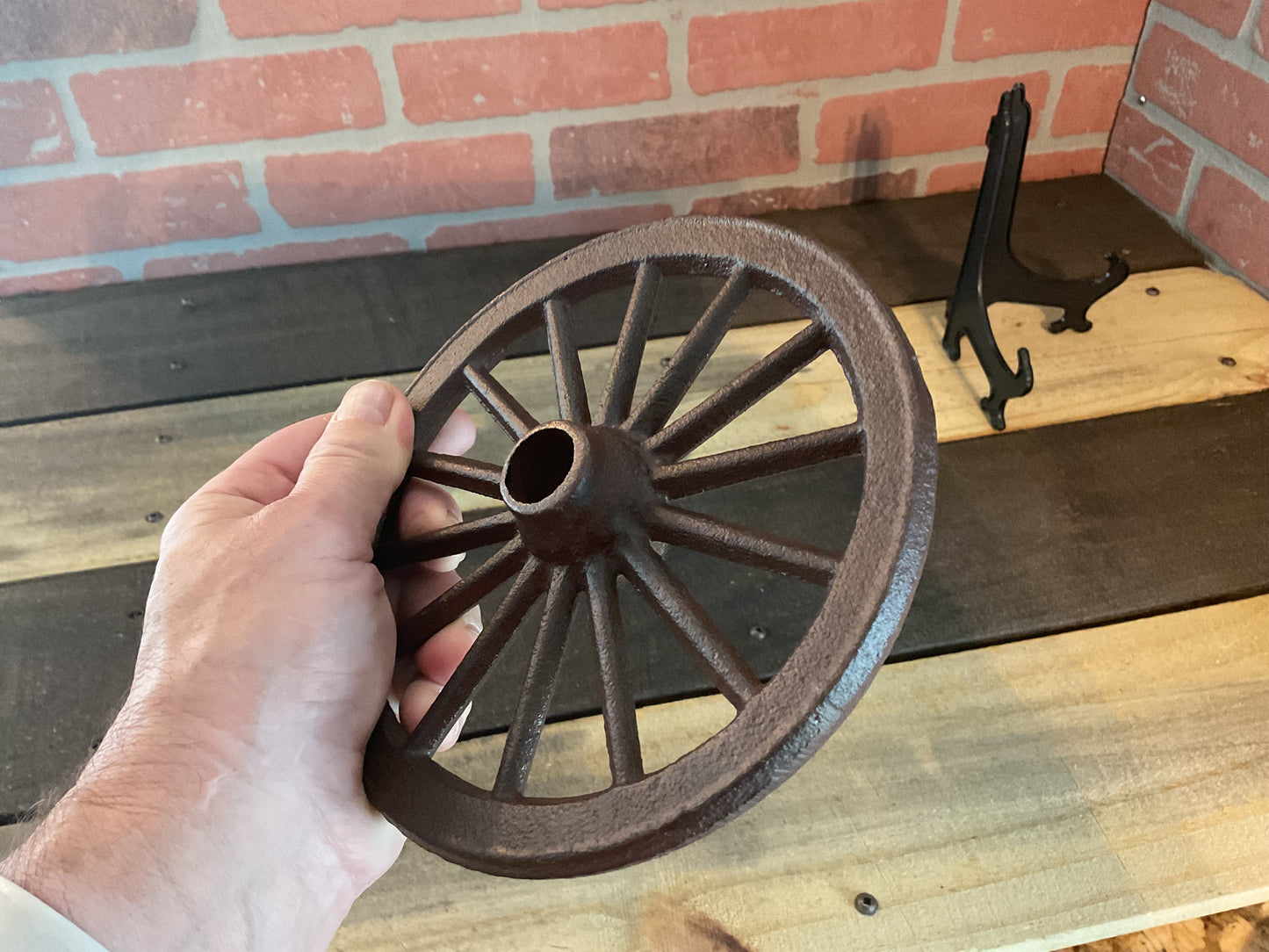 6" Rustic Style Cast Iron Wagon Wheel. Great Home Decor. Perfect New Home Gift!