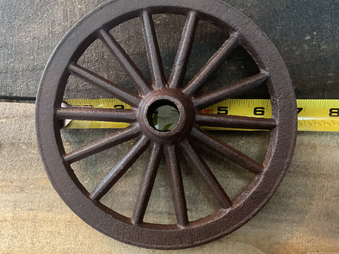 6" Rustic Style Cast Iron Wagon Wheel. Great Home Decor. Perfect New Home Gift!