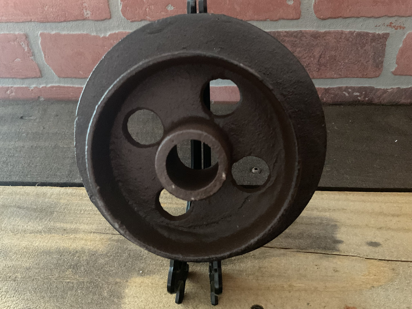 6" Cast Iron Rustic Style Train Wheel. Great Home Decor.
