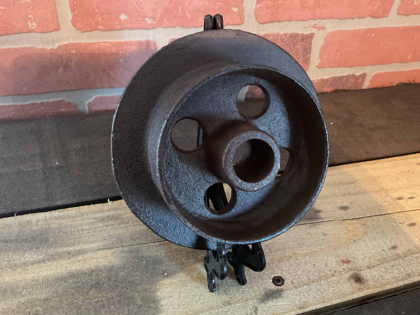 6" Cast Iron Rustic Style Train Wheel. Great Home Decor.