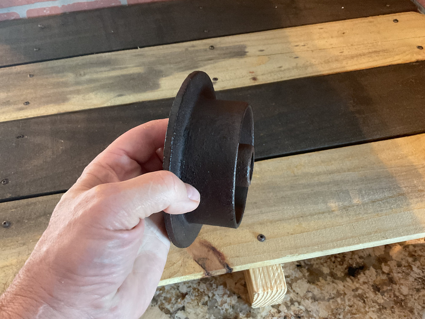 6" Cast Iron Rustic Style Train Wheel. Great Home Decor.