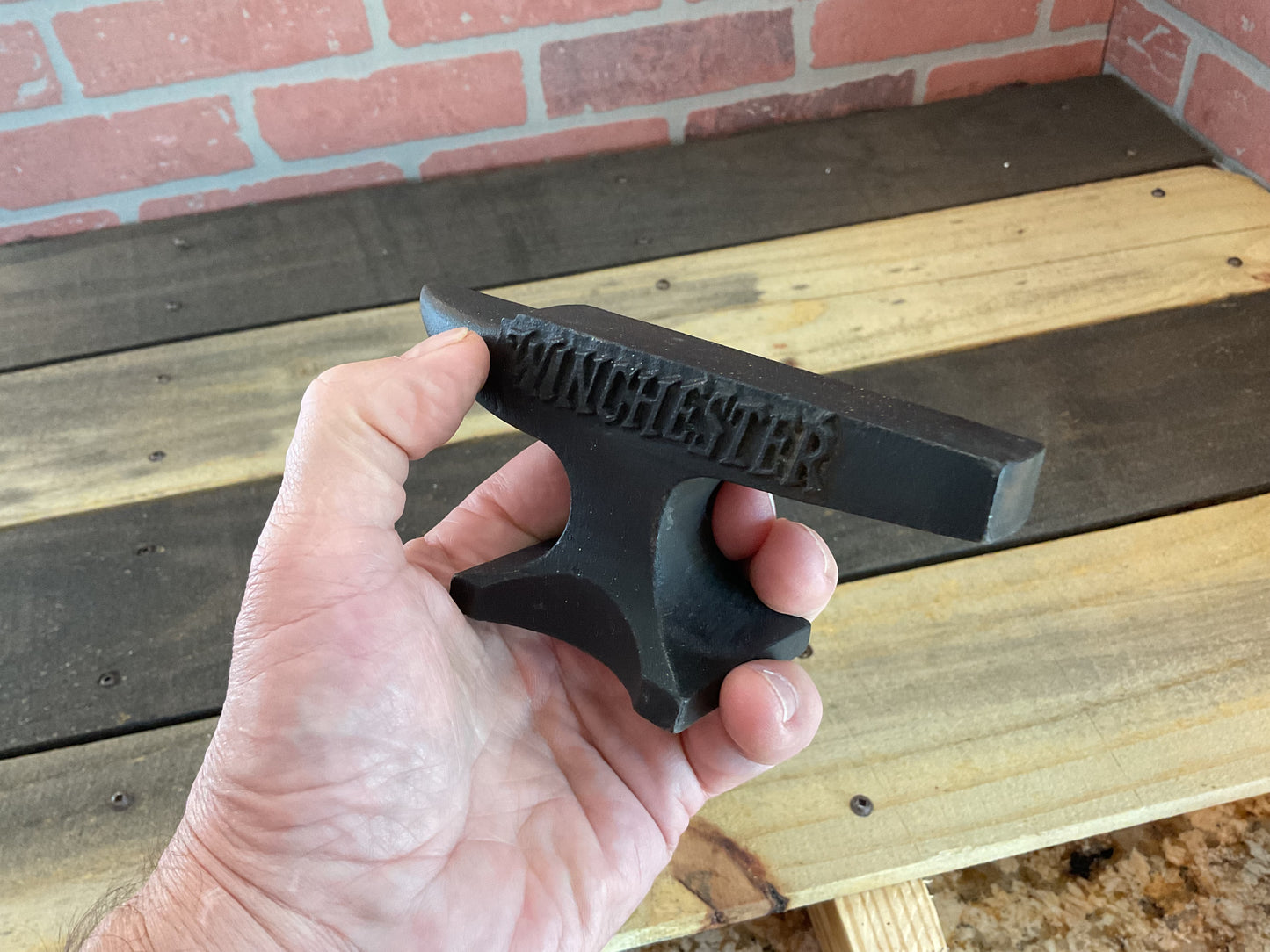 Winchester Rifles Anvil Cast Iron Gunsmith Gun Collector Paperweight