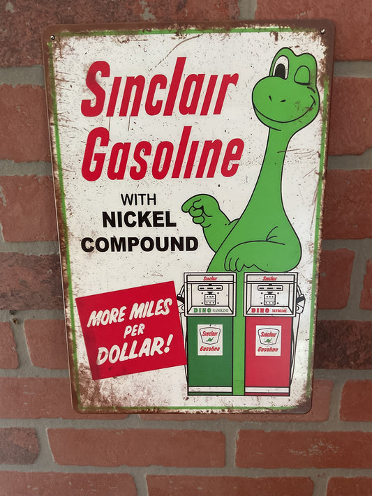 12"X8" Vintage Patina Style Nostalgic Sinclair Gasoline Advertising Sign