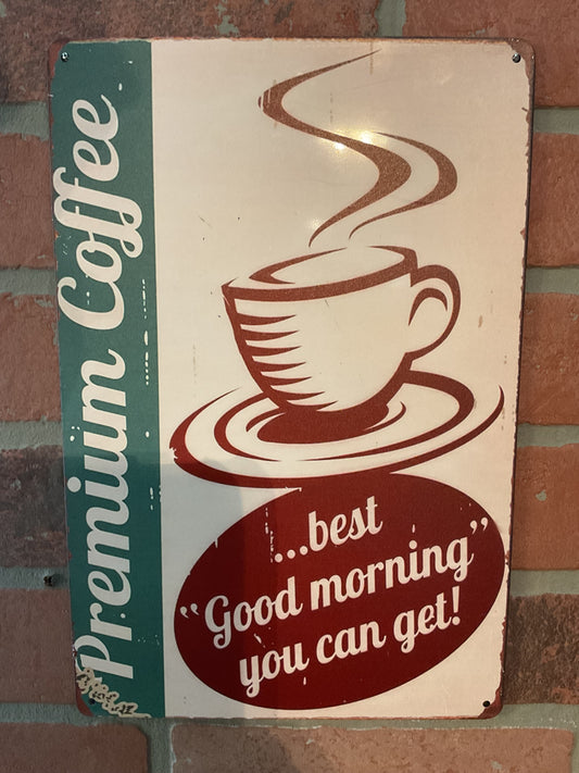 12"x8" Vintage Style Metal Coffee Sign Great for Collectors Makes a Great Gift