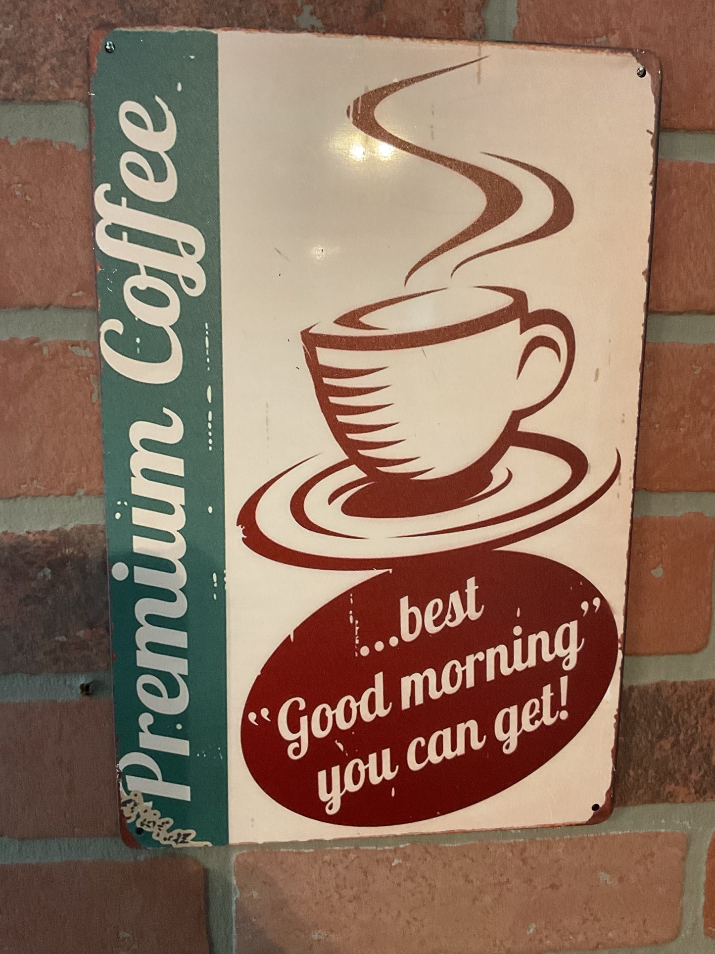 12"x8" Vintage Style Metal Coffee Sign Great for Collectors Makes a Great Gift