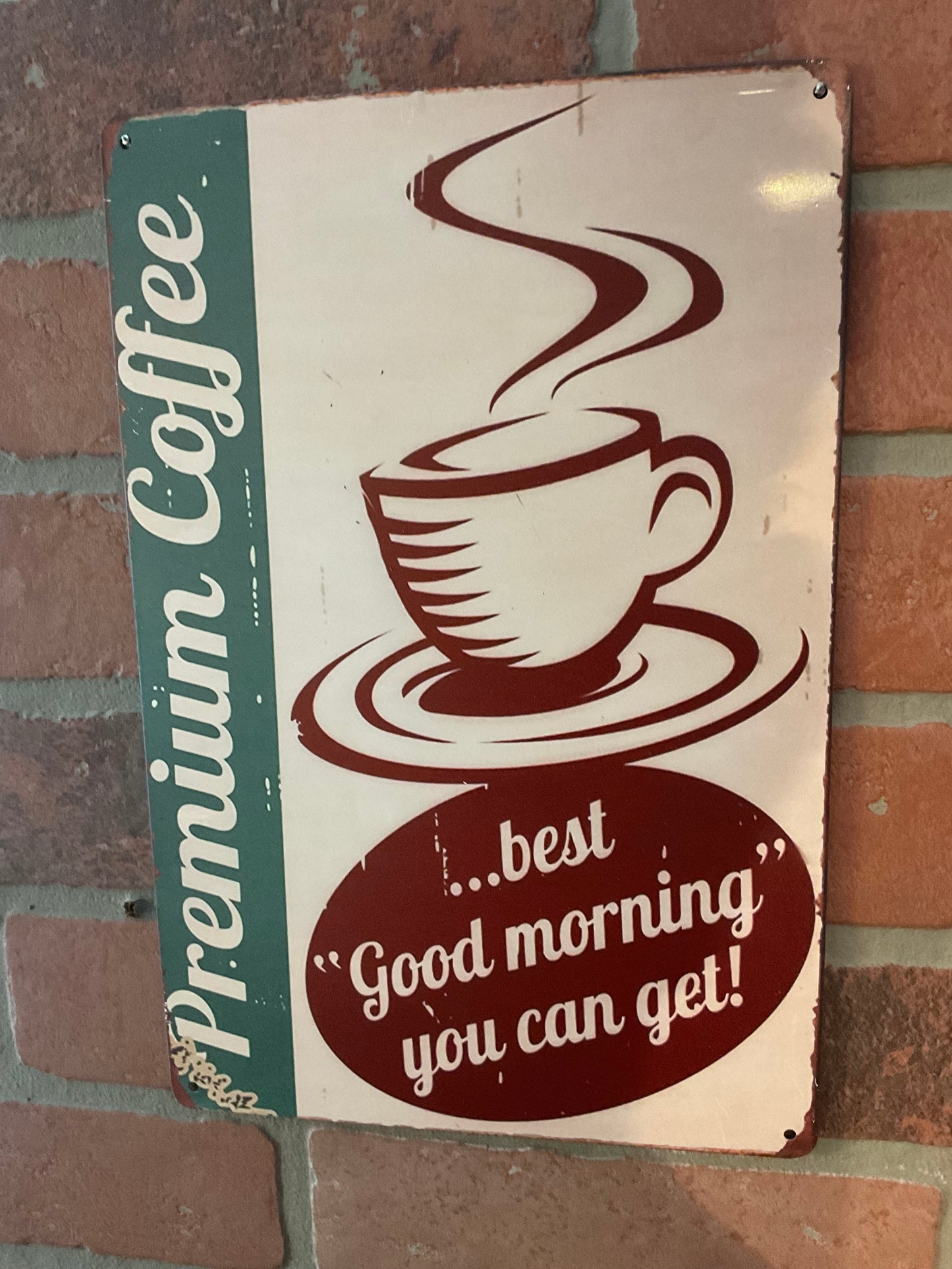 12"x8" Vintage Style Metal Coffee Sign Great for Collectors Makes a Great Gift