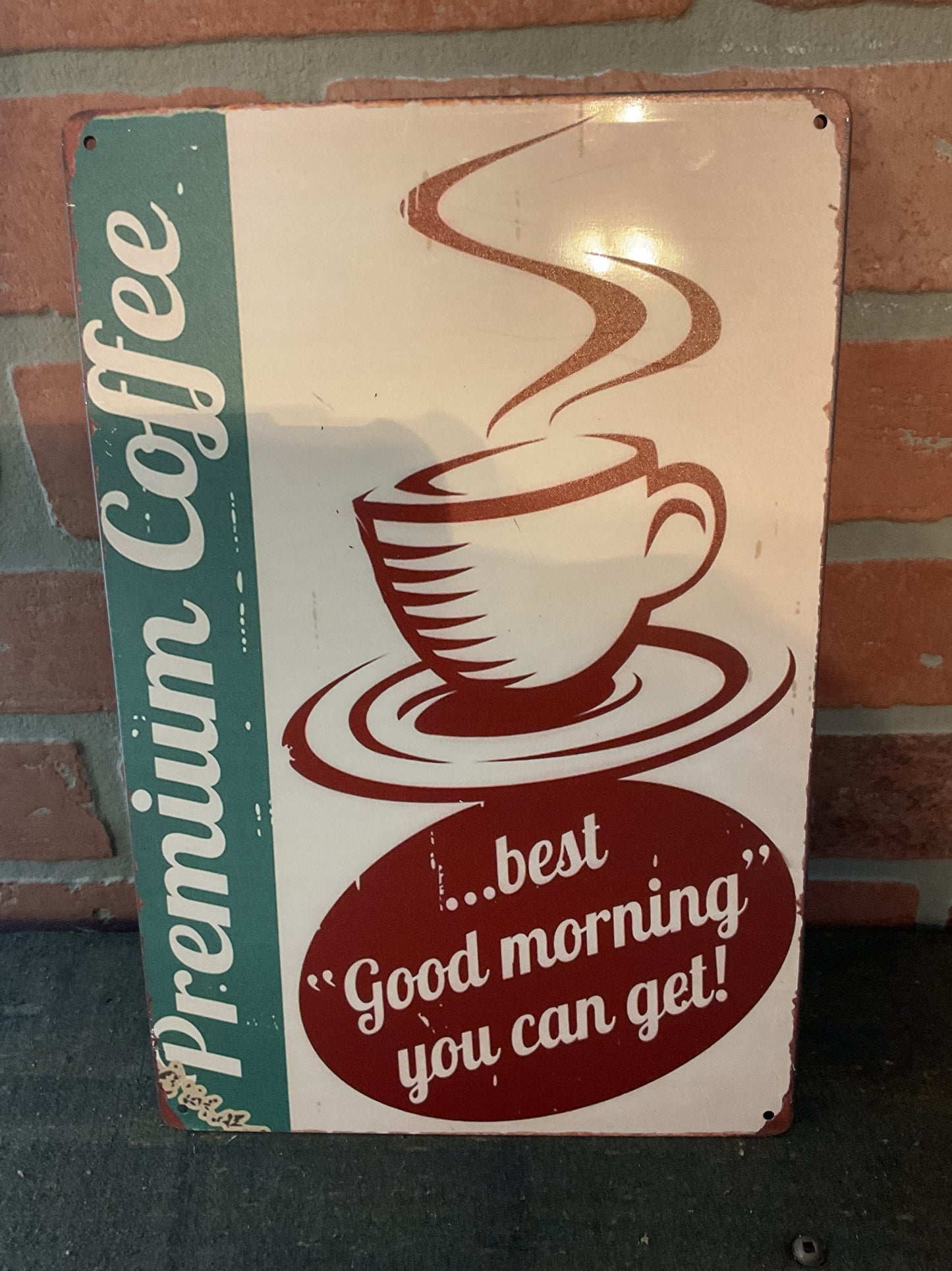 12"x8" Vintage Style Metal Coffee Sign Great for Collectors Makes a Great Gift