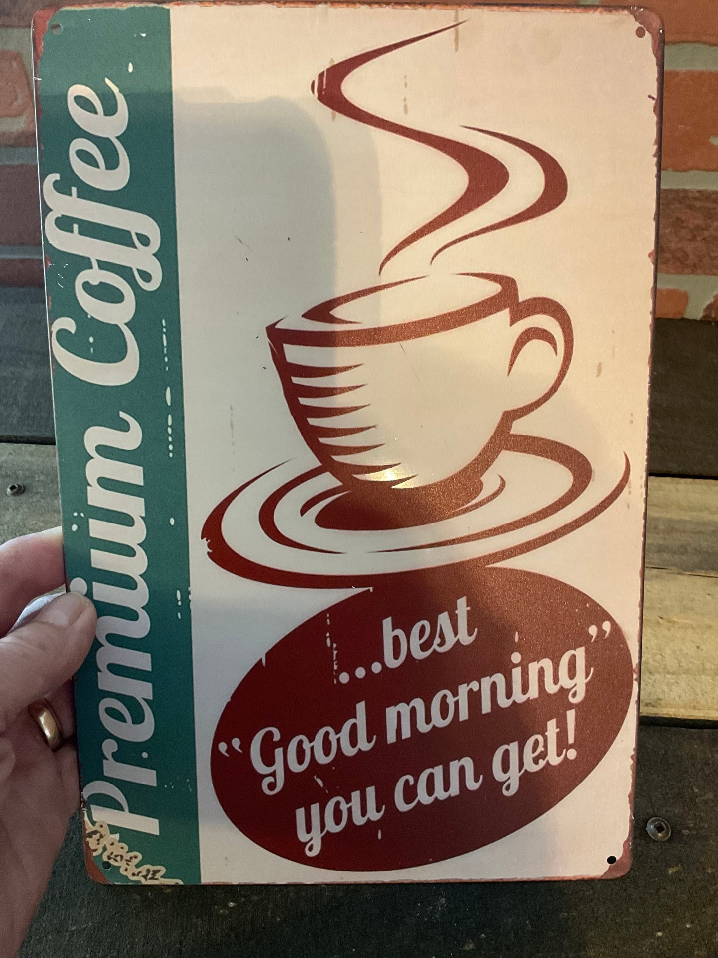 12"x8" Vintage Style Metal Coffee Sign Great for Collectors Makes a Great Gift