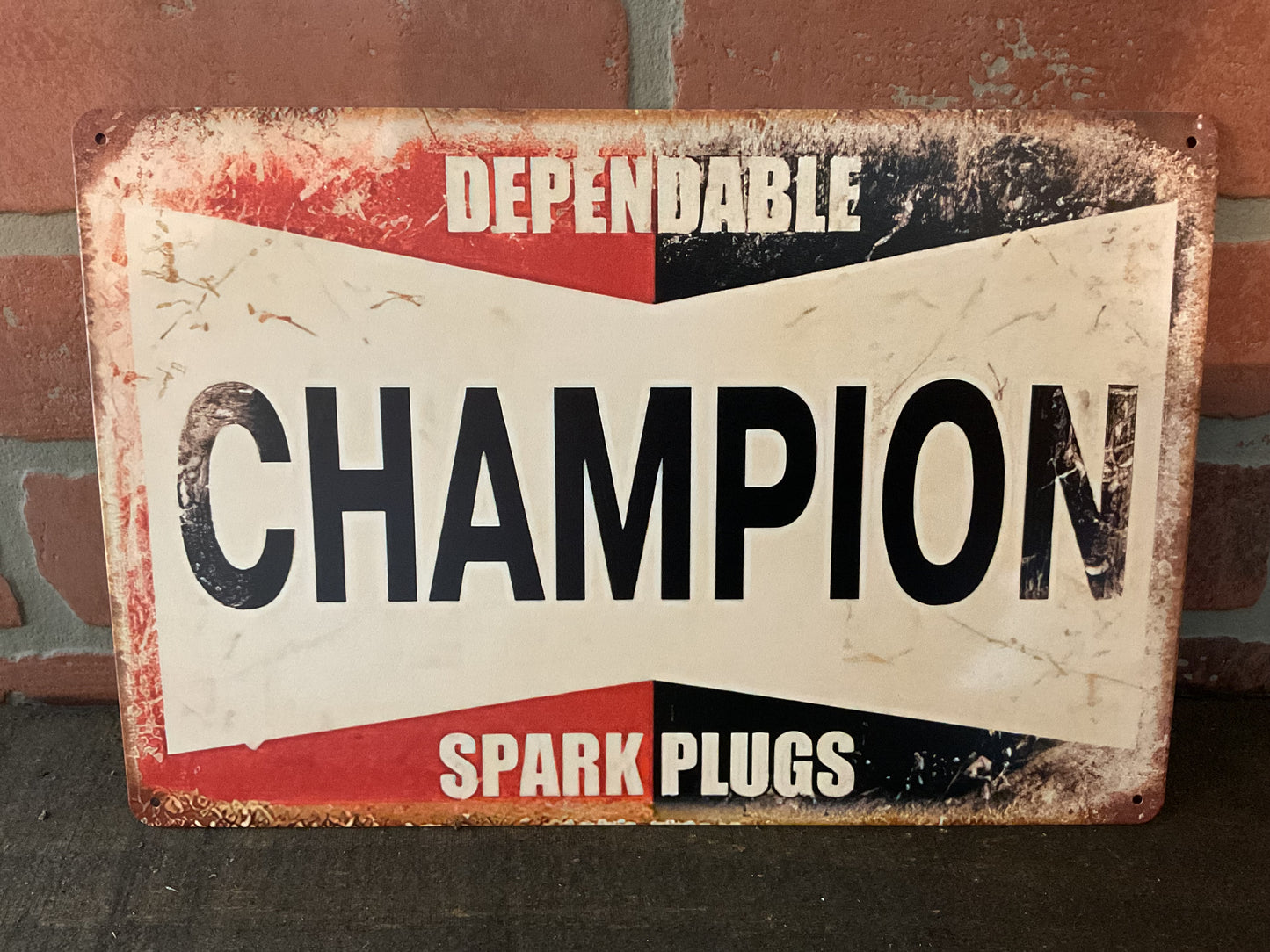 Vintage Patina Style 8"x12" Dependable Champion Sparke Plugs Sign A Great Gift!