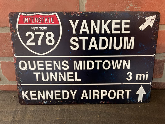 Vintage Patina Style 12"x8" I278 Yankee Stadium Road Sign a Great Gift!