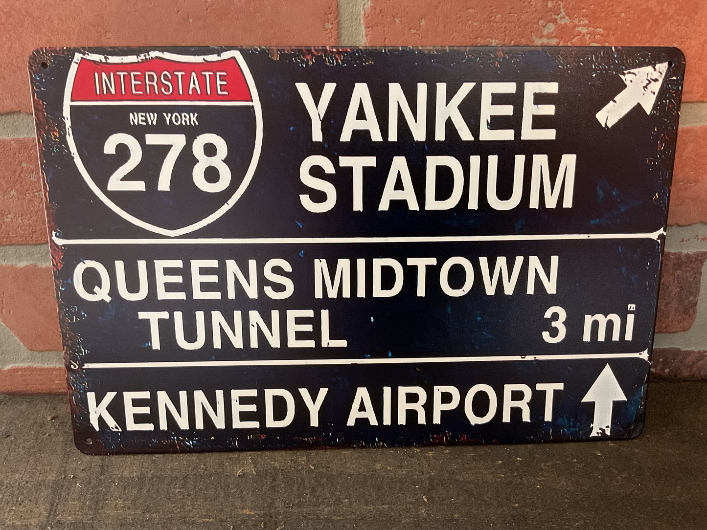 Vintage Patina Style 12"x8" I278 Yankee Stadium Road Sign a Great Gift!