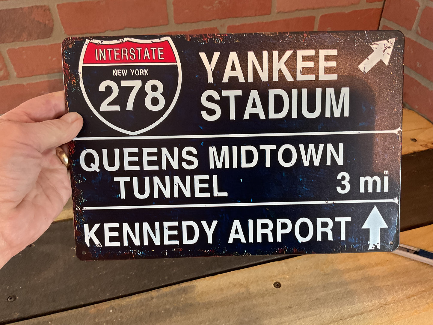 Vintage Patina Style 12"x8" I278 Yankee Stadium Road Sign a Great Gift!